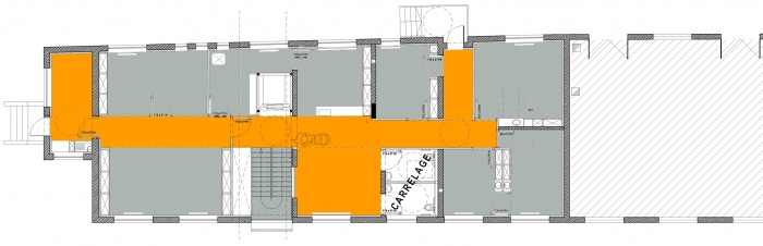 Rnovation d'un Centre technique et d'un Centre mdico-social : Niveau de l'tage